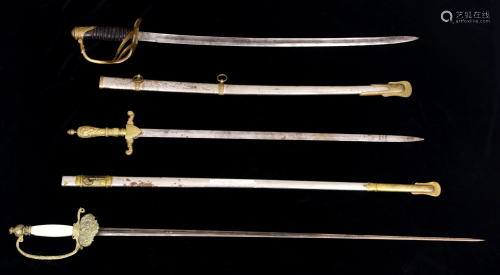 3-19th Century US swords: Diplomatic; Militia and
