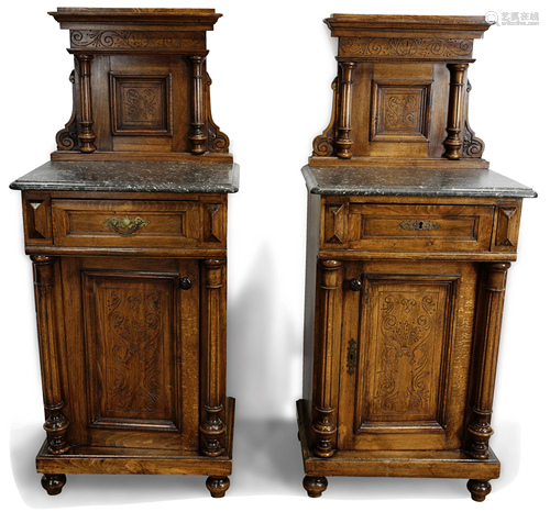 A pair of Italian bedside tables circa 1860