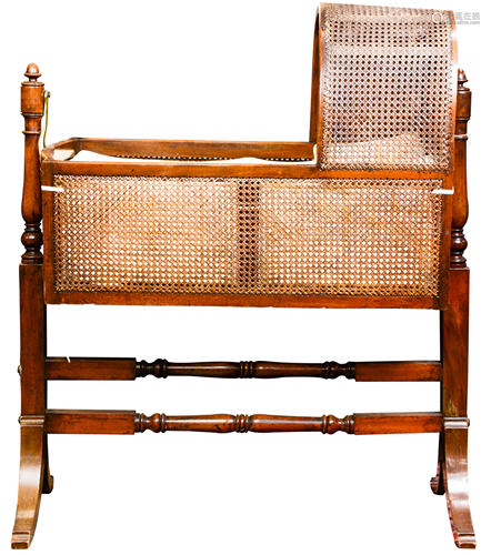 A Georgian mahogany cradle