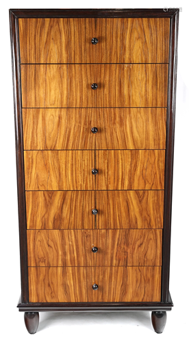 An Art Deco style rosewood semanier