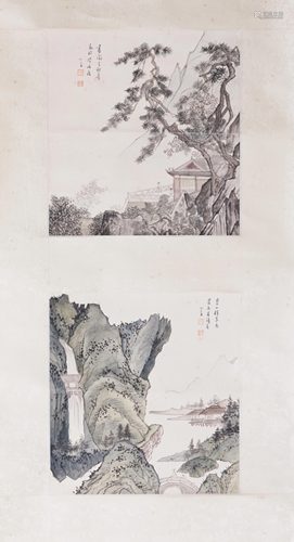 Attributed to Pu Ru (1896-1963), Landscape, scroll