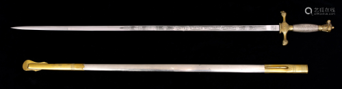 West Point Cadet Sword, cast with the seal of the