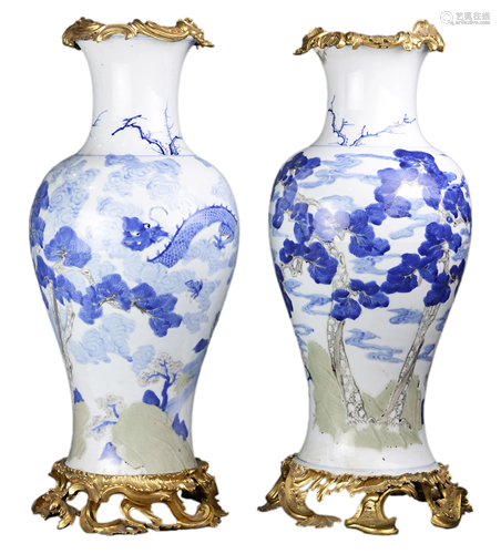 Rare pair Kangxi Period tricolor vases