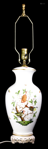 A Herend Rothschild Bird porcelain urn