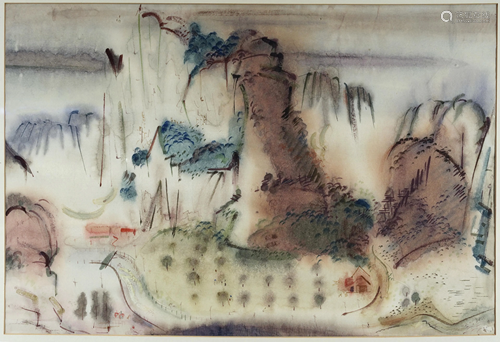 Watercolor, Attributed to Chiura Obata