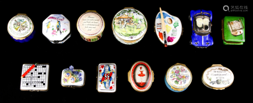 A mostly French Limoges lidded box group