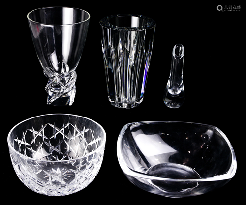 A crystal and glass group