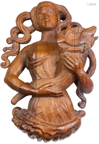 A Michael Von Meyer (1894-1984) wood carved sculpture