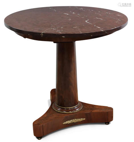 An Empire style bronze mounted occasional table