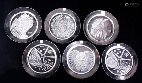 Lalique, France, commemorative plates