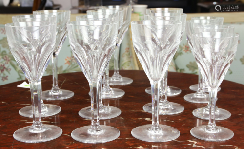 (lot of 14) St. Louis crystal stemware group