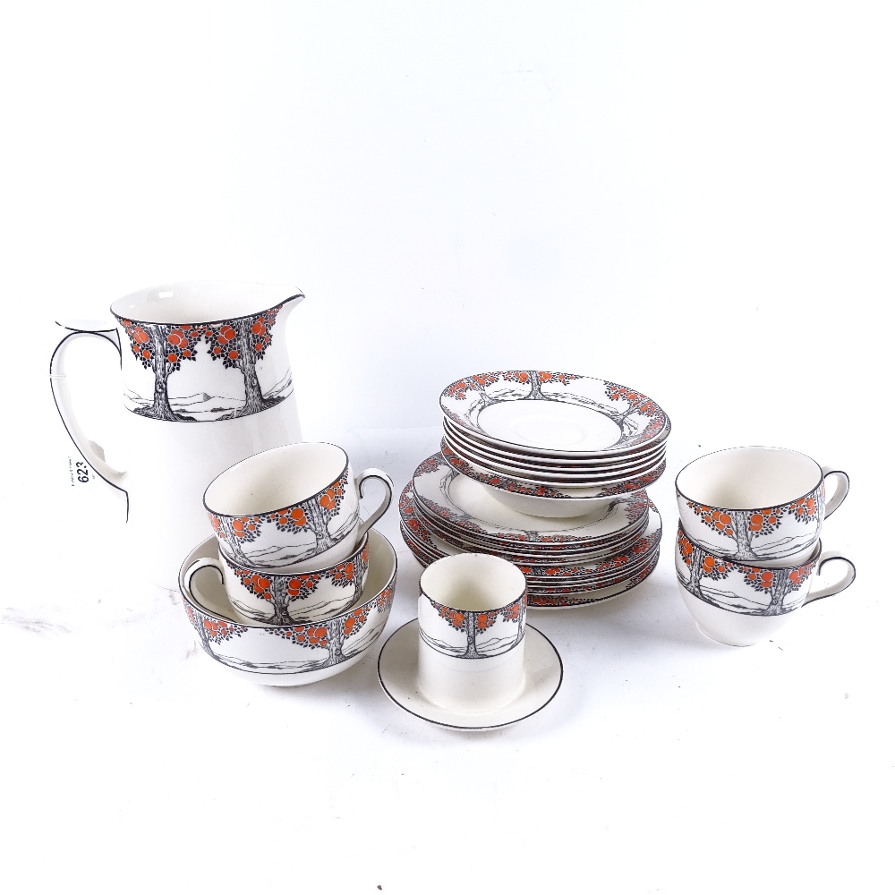 orange tree tea set