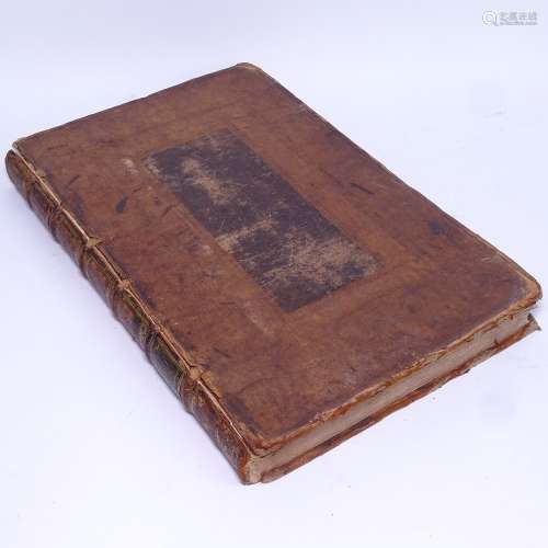 BREVAL, JOHN DURANT - a large 18th century leather-bound book, Remarks On Several Parts of Europe,