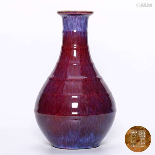 Song Jun kiln variable glaze string pattern vase