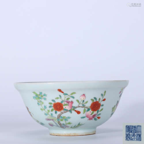 Qing Daoguang Pastel Flower Bowl