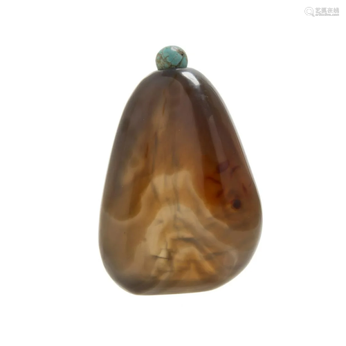 AGATE PEBBLE SNUFF BOTTLE