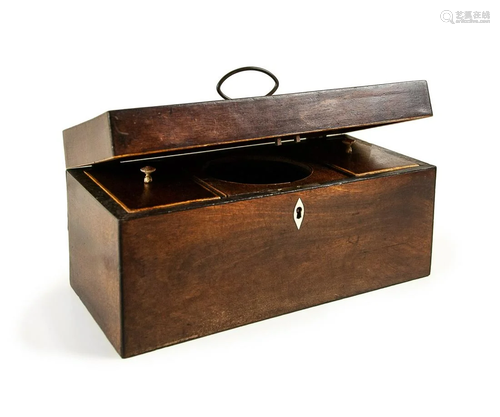 CHINESE WOOD TEA CADDY