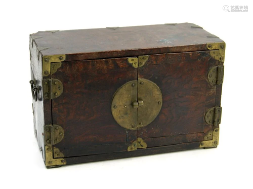 KOREAN BOX WITH BRASS FIXTURES