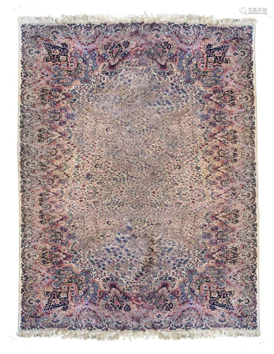 KERMAN HAND KNOTTED RUG 9.6 BY 9.8 FT