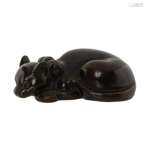 BRONZE CAT FIGURE