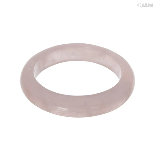 CARVED ROSE QUARTZ BANGLE