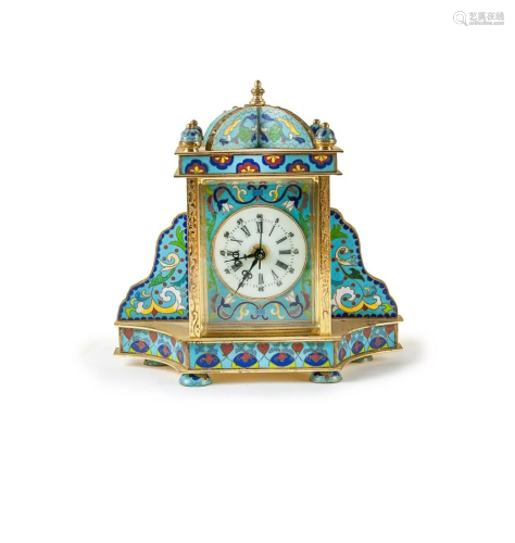CHINESE CLOISONNE MANTAL CLOCK
