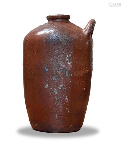 BROWN GLAZED TERRACOTTA JUG