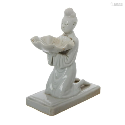 BLANC DE CHINE LOTUS FIGURE / INCENSE BURNER