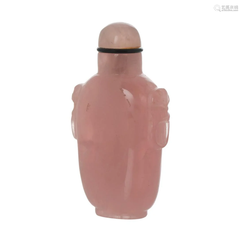 ROSE QUARTZ SNUFF BOTTLE