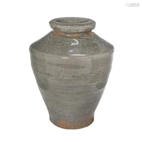 CELADON STONEWARE BOTTLE