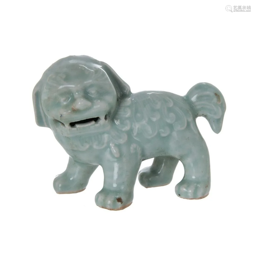 CELADON GLAZED FOU LION FIGURE