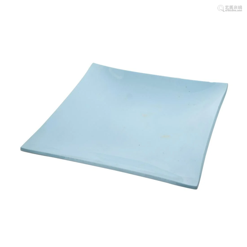 SKY BLUE PORCELAIN SQUARE DISH