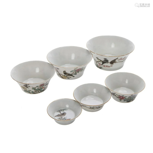 GROUP OF SIX CHINESE NESTING CUPS