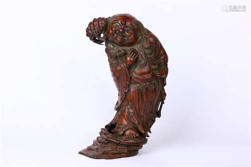 Old Bamboo Ornament with Design of Liu Hai  Playing with the Gold Toad