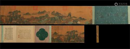 Quality Good. Handscroll :  Landscape Painting  by Tang Yin,Ming Dynasty