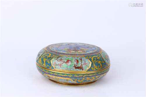 Cloisonne Lidded Box , Qing Dynasty