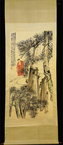 Vertical Painting : Bodhidharma  by Wang Zhen