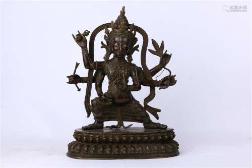 Old Collection.Alloy Copper Statue of Buddha