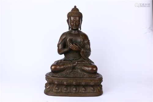 Old Collection.Alloy Copper Statue of Sakyamuni