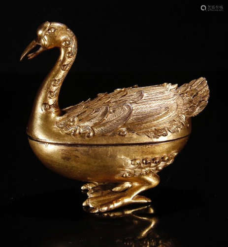 GILT BRONZE CAST BOX