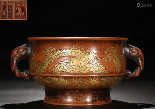 GILT BRONZE CAST CENSER