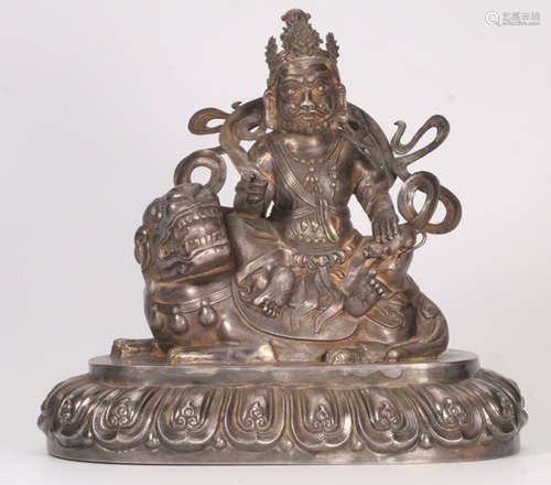 SILVER VAISHRAVANA BUDDHA STATUE