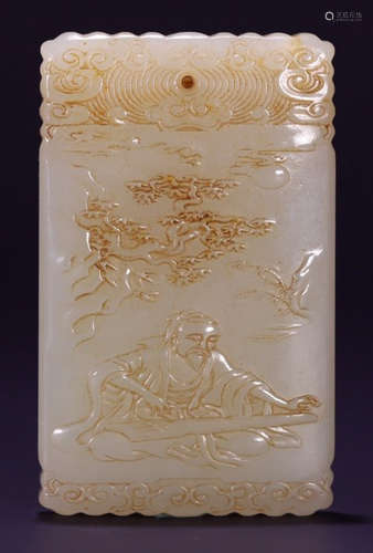 HETIAN JADE FIGURE STORY PATTERN TABLET