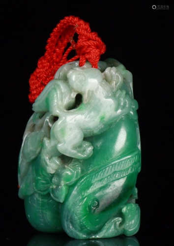 JADEITE BEAST PATTERN PENDANT