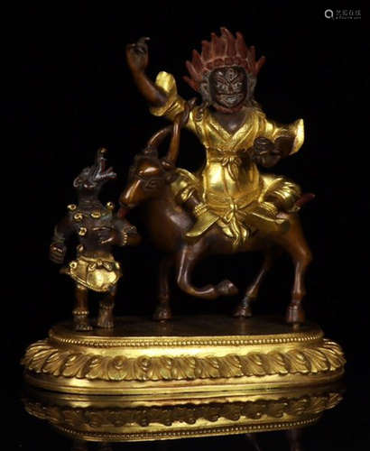 GILT BRONZE BUDDHA STATUE