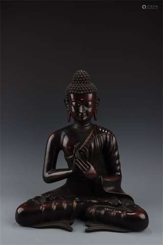 Red Copper Statue of Buddha  ,Ming Dynasty