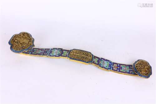 Gilt Copper Cloisonne Ruyi Ornament ,Qing Dynasty