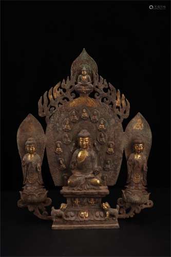 Gilt Copper Statue of Buddha ,Ming Dynasty