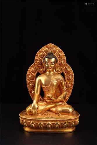 Gilt Copper Statue of Buddha ,Ming Dynasty