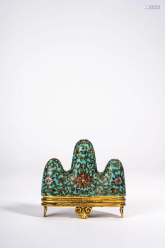 Chinese Cloisonne Enamel Brushrest